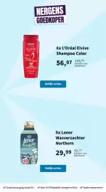 Plein.nl folder Pagina 69: 8x Lenor Wasverzachter Northern €29,99, 6x L'Oréal Elvive Shampoo Color €56,97