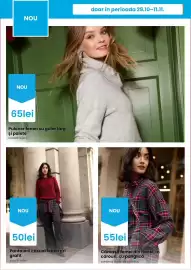 Catalog Pepco săptămâna 44 Pagină 4: Pantaloni casual femei gri grafit €50,00, Pulover femei cu guler larg și paiete €65,00