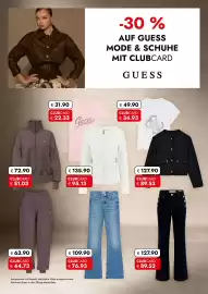 TRAVEL FREE leták Strana 9: о GUESS -30% AUF GUESS MODE & SCHUHE MIT CLUBCARD GUESS € 31.90 CLUBCARD € 22.33 GUESSECO Guess