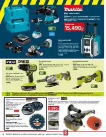 Bauhaus leták Strana 4: Ryobi aku úhlová bruska R18AG €2.990,00, Ryobi aku multifunkční nářadí €2.390,00