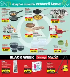 Interspar akciós újság hét 45 Oldal 18: Simpex gránitserpenyő €3.999,00, Rozsdamentes edénygarnitúra €29.999,00
