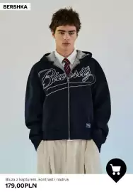 Bershka gazetka tydzień 44 Strona 5: Bluza z kapturem kontrast i nadruk Bershka €179,00