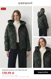 Greenpoint gazetka tydzień 44 Strona 2: Pikowana kurtka z kapturem zielona Greenpoint €139,99