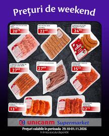 Catalog Unicarm Pagină 2: Unicam ceafa porc fara os marinata €15,33, Unicarm carnati de porc proaspeti refr €24,99