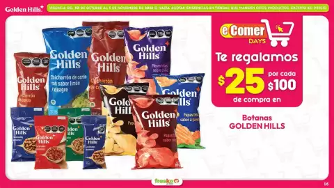 Folleto Fresko semana 44 Página 16: Botanas GOLDEN HILLS €25,00