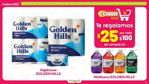 Folleto Fresko semana 44 Página 17: Golden Hills Higiénicos €25,00