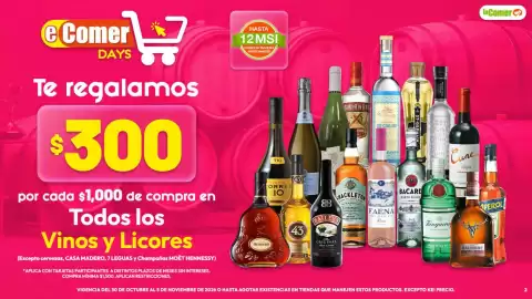 Folleto La Comer semana 44 Página 2: Todos los Vinos y Licores €300,00