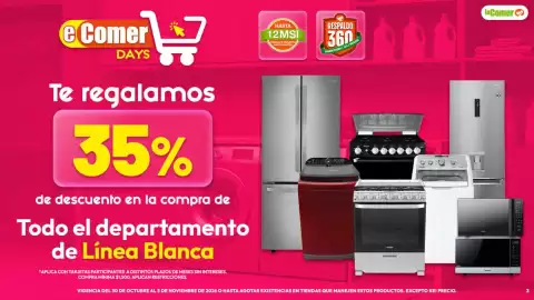 Folleto La Comer semana 44 Página 3: Línea Blanca