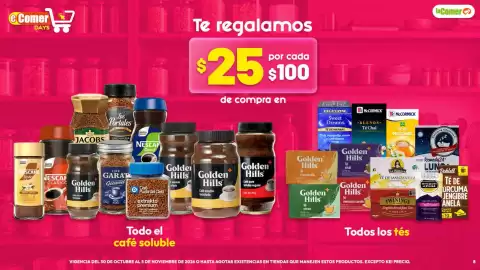 Folleto La Comer semana 44 Página 8: LaComer Todo el café soluble Todos los tés €25,00