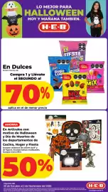 Folleto HEB semana 44 Página 1: Destination Holiday Artículos con motivo de Halloween y Día de Muertos