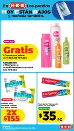 Folleto HEB semana 44 Página 12: Colgate pasta dental triple acción menta €35,00, Palmolive jabón en barra €155,00