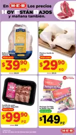 Folleto HEB semana 44 Página 7: H-E-B Pechugas de Pollo €149,00, Pierna y muslo de pollo €29,90