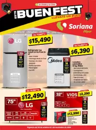 Folleto Soriana Híper semana 44 Página 1: Lavadora automática Midea €6.390,00
