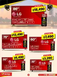 Folleto Soriana Híper semana 44 Página 3: LG 32LR600BPSC €3.290,00, LG 50" €6.490,00