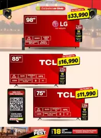 Folleto Soriana Híper semana 44 Página 4: 85" 98" Exclusivo en línea HDR10 PRO LG MOD. NU855BPSB De: $46,59000 a: $33,990 Te
