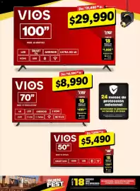 Folleto Soriana Híper semana 44 Página 7: VIOS 100" De: $31,490 ºº a: $29,990 Te reaala MOD. VI-100T232 ร ULTRA HD 4K PUNTOS