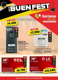 Folleto Soriana Mercado semana 44 Página 1: Vios lavadora doble tina 13 kg €3.990,00, TCL 55Q5K €6.790,00