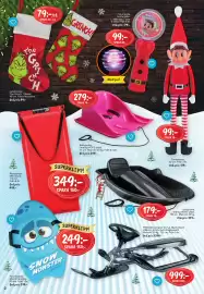 Leklust reklamblad Sida 4: 79:-/st SPARA 20:-/st GRINCH! Snurrande tomtenisse. Med ljus. Finns 2 olika. Från 3 år. Ord.pris