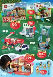 Leklust reklamblad Sida 64: Bluey dockhus €499,00, Lego duplo 10469 bluey pizzatejer med muffin och bluey €399,00