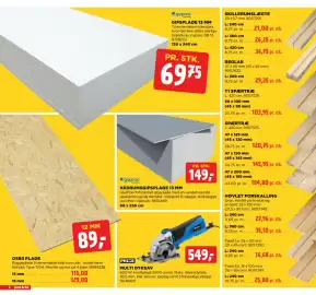 Jem & fix tilbudsavis uge 45 Side 6: Gyproc vådrumsgipsplade 13 mm €149,00, Prize multi dyksav €549,00