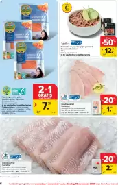 Carrefour Market folder week 45 Pagina 6: Gekookte en gepelde grije garnalen €12,74, Roodbaarsfilet Carrefour €1,90