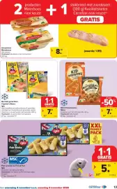 Carrefour folder Pagina 13: Mini-frituursnacks Mora €7,79, Bereide gerechten captain's bistro iglo €7,69