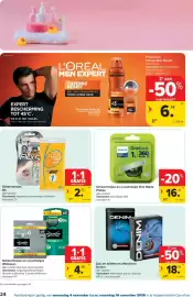 Carrefour folder Pagina 24: Scheermesjes en navulmesjes Wilkinson €4,09, Scheermesjes Bic €2,92