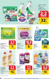 Carrefour folder Pagina 26: Calgon alle soorten €20,78, Wasverzachter Emotions Soupline €7,49