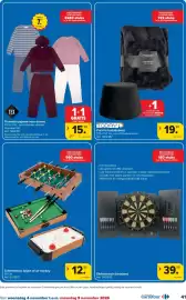 Carrefour folder Pagina 41: Elektronisch dartsbord €39,99, Tafelvoetbal, biljart of air hockey €12,99