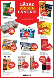 Willys reklamblad vecka 45 Sida 10: Cloetta chokladbitar €35,00, Dalblads swebar €4.900,00