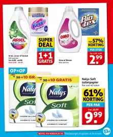 Hoogvliet folder week 45 Pagina 25: Nalys Soft toilet papier €9,99, Ariel, Lenor of Vanish €20,99