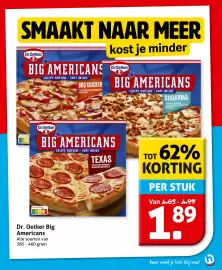 Hoogvliet folder week 45 Pagina 3: Dr. Oetker Big Americans €1,89