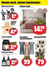 Dirk folder week 45 Pagina 25: Bedsprei teddy €14,99, Led solar wandlamp €2,49