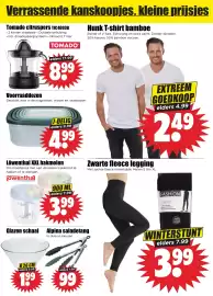 Dirk folder week 45 Pagina 27: Hunk T-shirt bamboe €2,49, Voorraaddozen €4,99