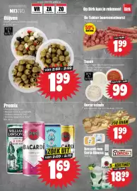 Dirk folder week 45 Pagina 33: Olijven €1,99, Bacardi rum Carta Blanca Hele liter €18,99