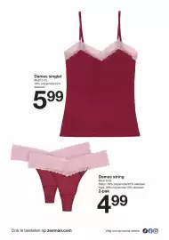 Zeeman folder week 44 Pagina 16: Dames string €4,99, Dames singlet €5,99