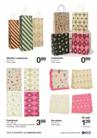Zeeman folder week 44 Pagina 4: Cadeautas €0,99, Wijnfles cadeautas €0,99