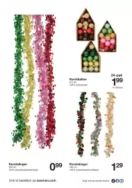 Zeeman folder week 44 Pagina 2: Kerstslinger €129,00, Kerstballen €1,99