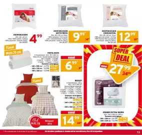 Trafic folder Pagina 13: Hoofdkussen donsgevoel €12,99, Hoofdkussen €4,99