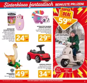 Trafic folder Pagina 3: Interactief huisdier peekimo €24,99, Megasaurus voertuig €49,99