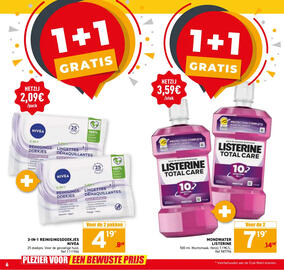 Trafic folder Pagina 6: HETZIJ 2,09€ /pack 1+1 GRATIS 6 NIVEA SMALLER 25 WIPES 100% plant based tissue 3-IN-1 REINIGINGS
