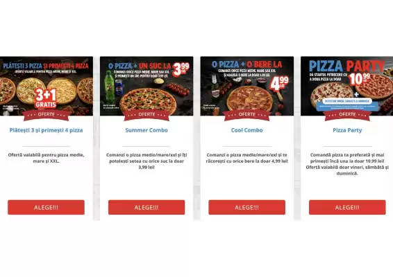 Domino's Pizza (valid până la 3-11)