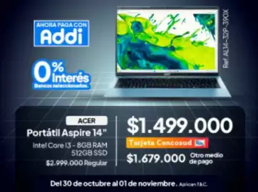 Catálogo Jumbo Página 11: Acer - portátil aspire 14 €1.499.000,00