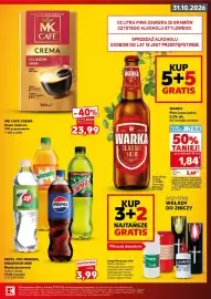 Kaufland gazetka Strona 3: POLECANA PRZEZ BARISTÓW Волго MK CAFÉ CREMA DELIKATNY SMAK 31.10.2026 1/2 LITRA PIWA ZAWIERA 25