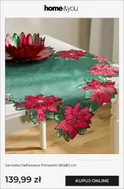 Home&You gazetka tydzień 44 Strona 6: Serweta haftowana Poinsetto 80x80 cm home & you €139,99