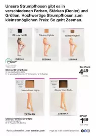Zeeman Prospekt | Zeeman Prospekt Woche 45 Seite 17: Glossy Feinkniestrümpfe €0,85, Glossy Strumpfhose €4,49