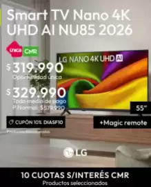 Catálogo Linio Página 13: Lg - smart tv nano 4k uhd ai nu85 2026 €319.990,00