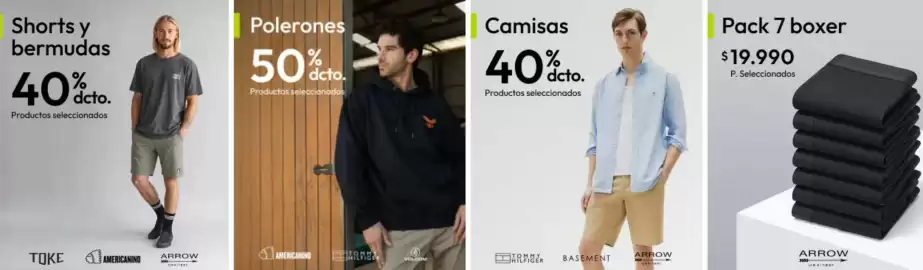Catálogo Linio Página 23: Arrow - pack 7 boxer €19.990,00
