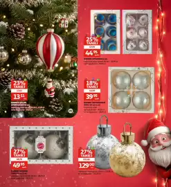 Auchan gazetka Strona 27: Bombki Dekorowane Białe €39,95, Kulki świąteczne €129,00