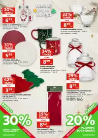 Auchan gazetka Strona 24: Filiżanka Kokardki €8,99, Etui na sztućce choinka czerwona lub zielona €3,99